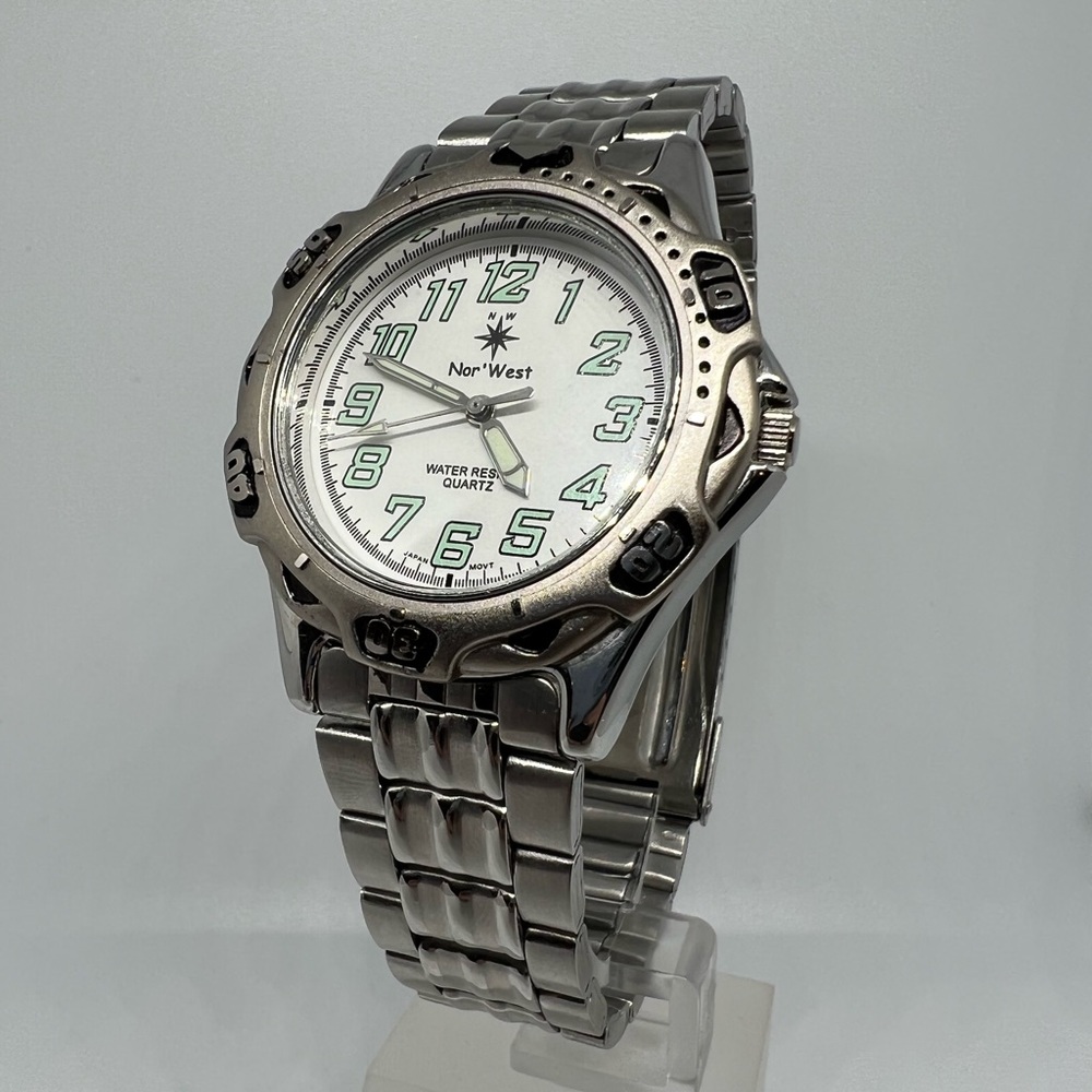 White/Green Numbers Nor’West Watch